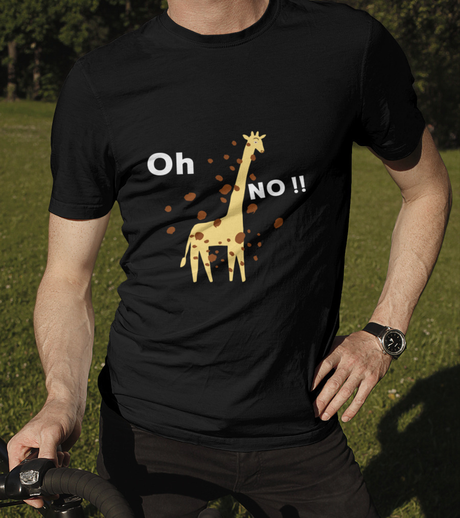 Oh No Giraffe Spots Wildlife Animal T-Shirt