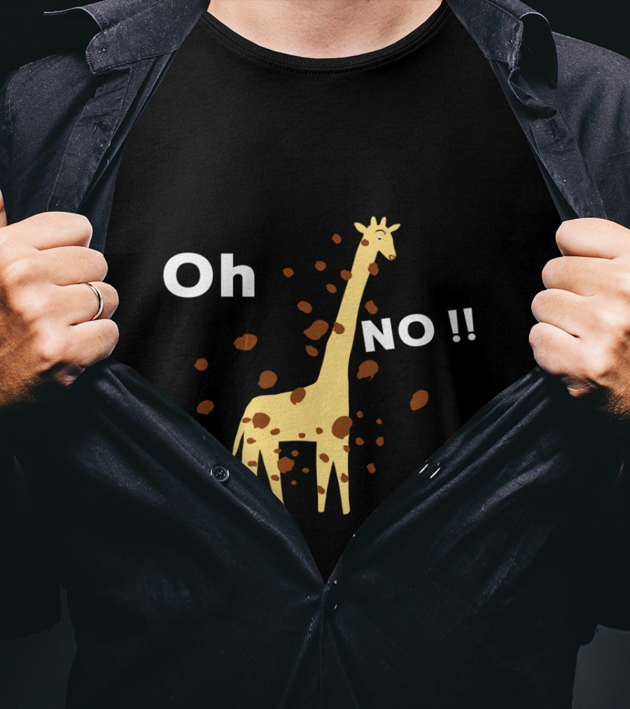 Oh No Giraffe Spots Wildlife Animal T-Shirt
