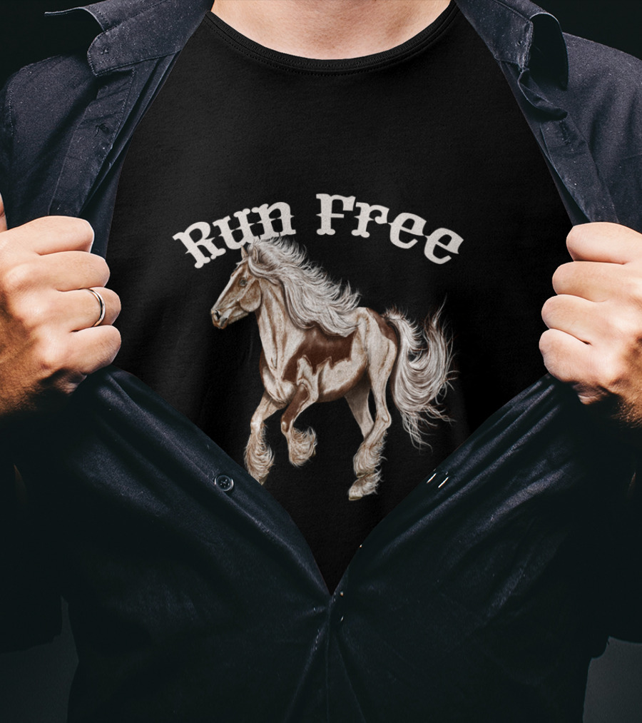 Run Free Horse Animal Lover Wildlife T-Shirt