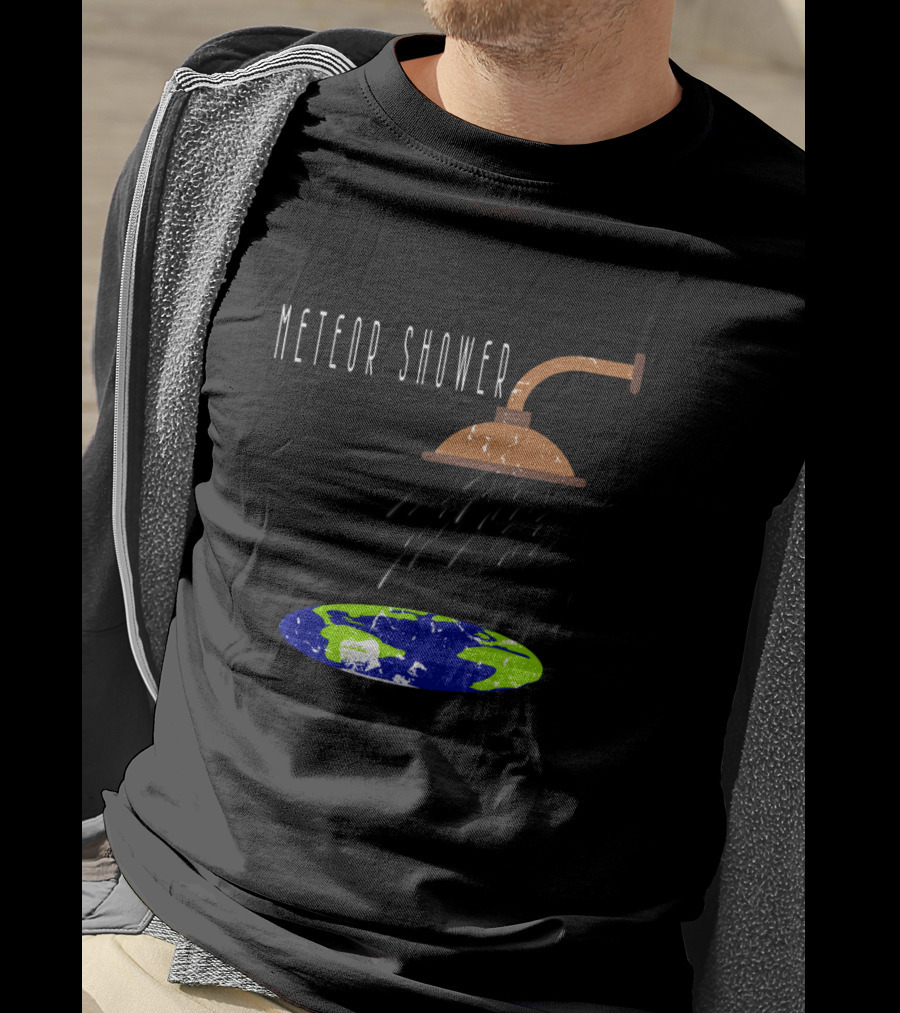 Meteor Shower Earth Showerhead Astronomy Humor T-Shirt