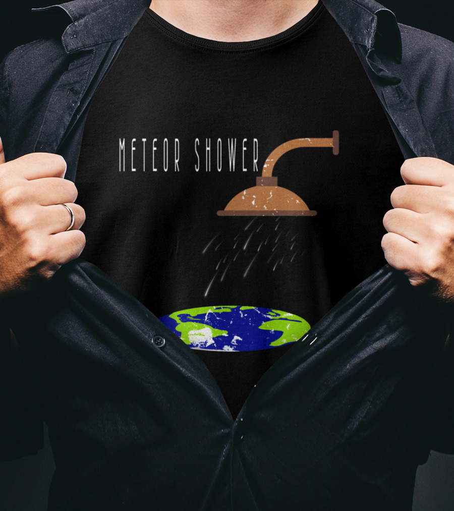 Meteor Shower Earth Showerhead Astronomy Humor T-Shirt