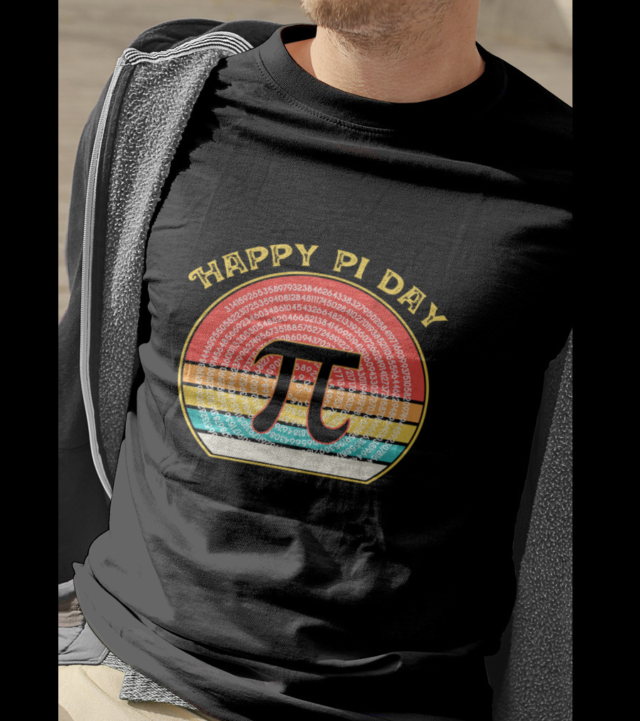 Happy Pi Day Vintage Retro Numbers Pi T-Shirt