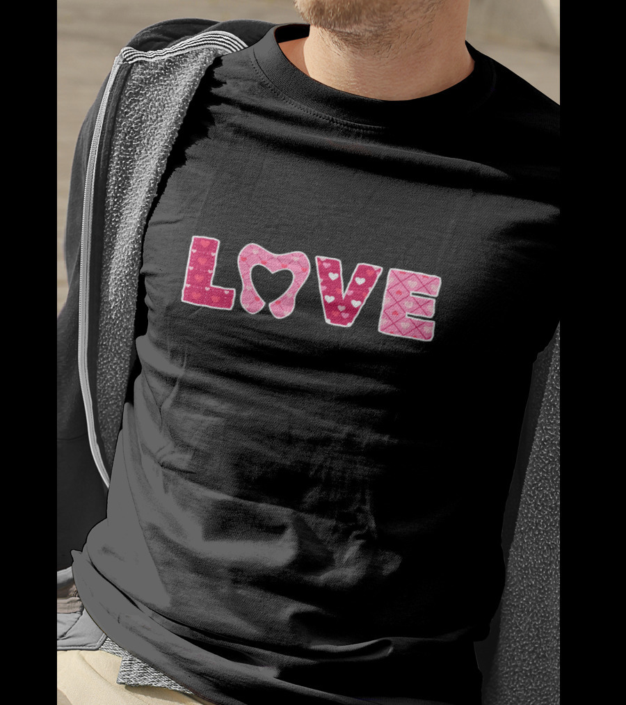 LOVE Heart Tooth Dentist Dentistry T-Shirt