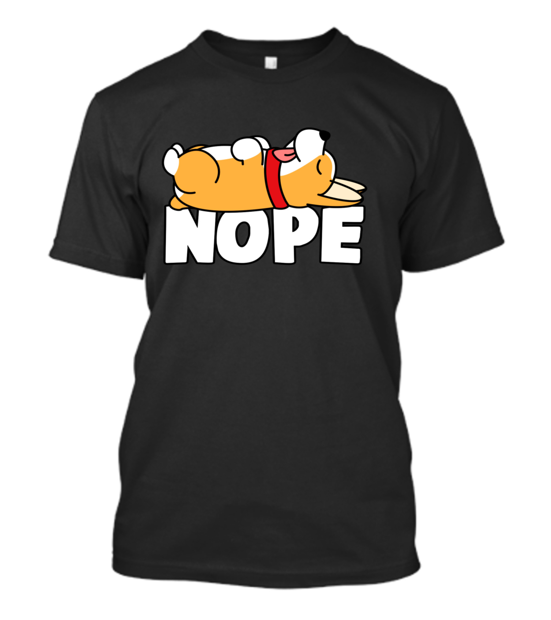 Napping Corgi Nope Lazy Dog Lover Funny T-Shirt