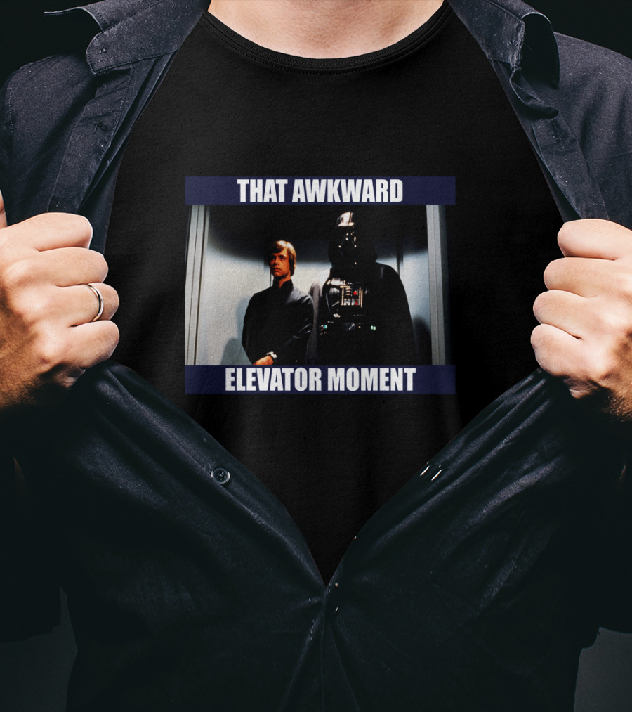That Awkward Elevator Moment Darth Vader Luke Skywalker T-Shirt