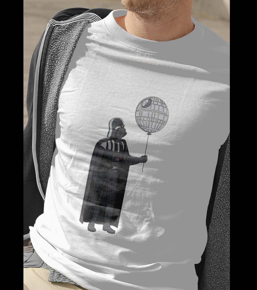 Darth Vader Holding Death Star Shaped Balloon T-Shirt
