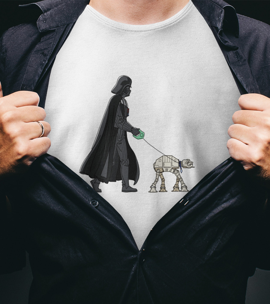 Darth Vader Walking AT-AT Walker Leash T-Shirt