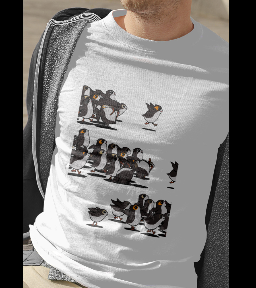 Flock Of Porgs Follow The Leader Star Wars Inspired Porg Fan T-Shirt