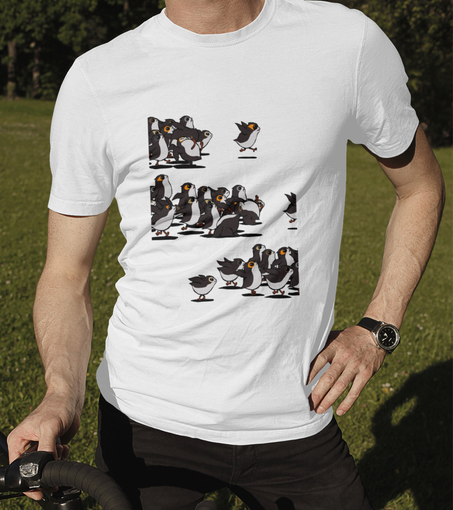 Flock Of Porgs Follow The Leader Star Wars Inspired Porg Fan T-Shirt