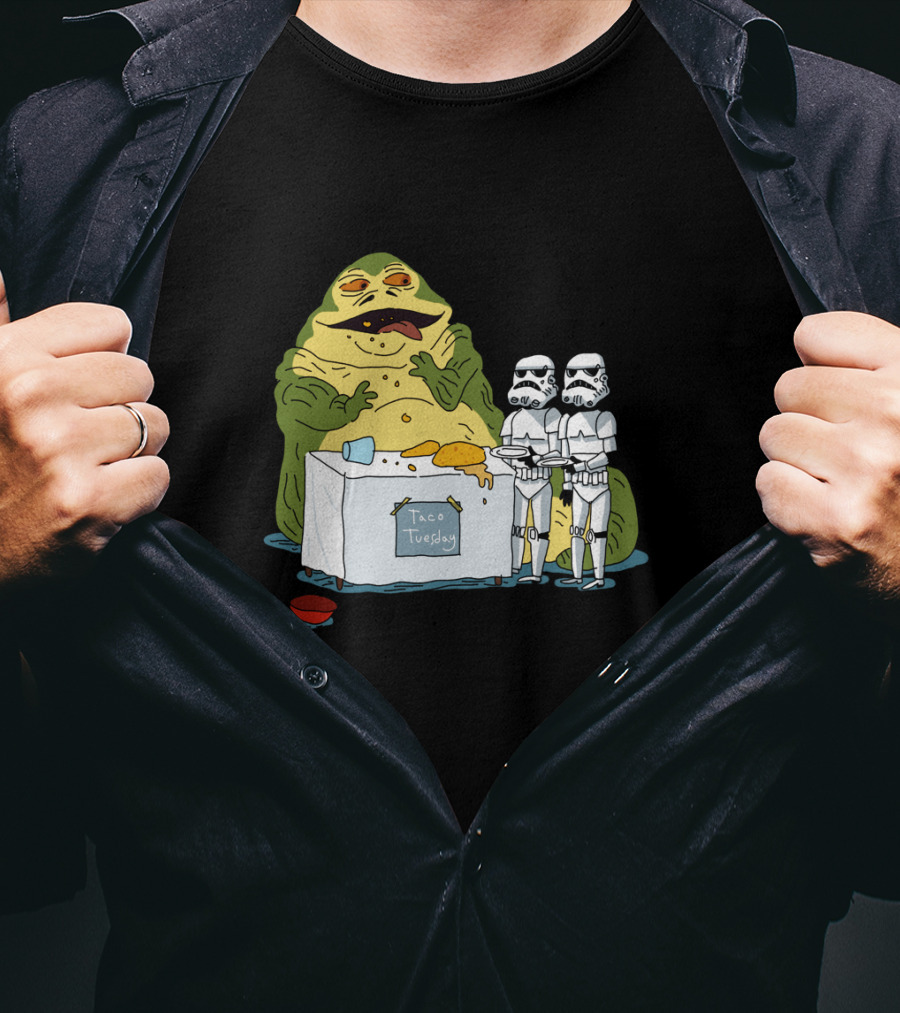 Jabba The Hutt Taco Tuesday Bring Me The Hot Sauce Stormtroopers T-Shirt