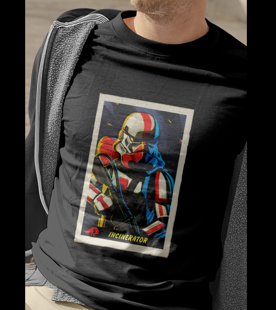 Mandalorian Incinerator Stormtrooper Card Incinerator T-Shirt