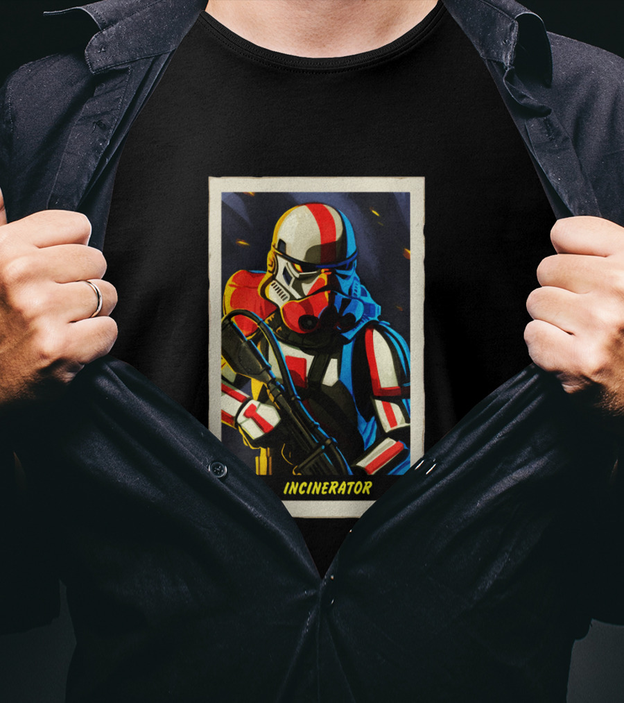 Mandalorian Incinerator Stormtrooper Card Incinerator T-Shirt