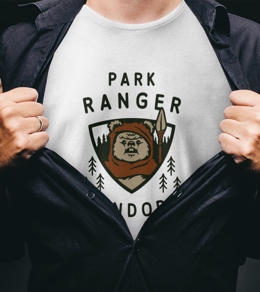Star Wars Endor Ewok Park Ranger Badge T-Shirt