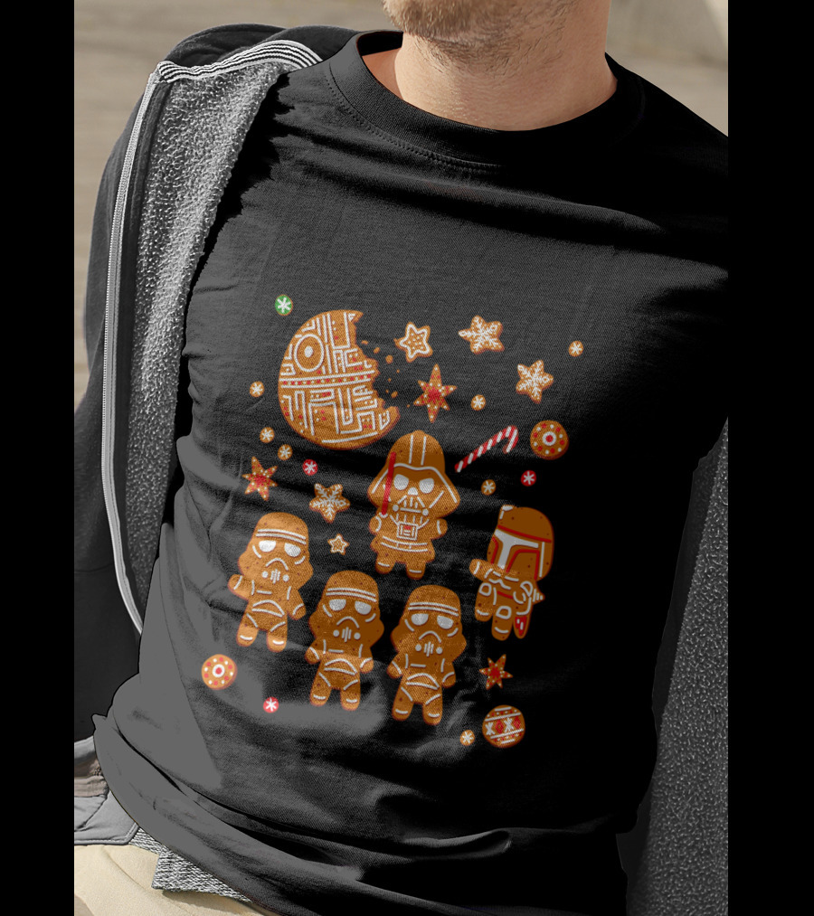 Star Wars Galactic Empire Holiday Gingerbread Cookies Stormtrooper Vader Festive T-Shirt