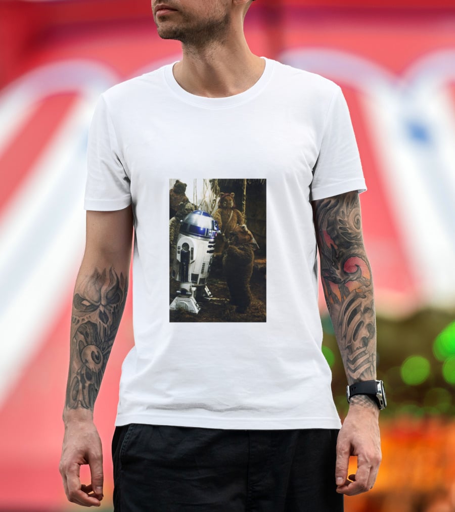 Star Wars R2 D2 Where Do They Hide The Cookies Ewoks T-Shirt