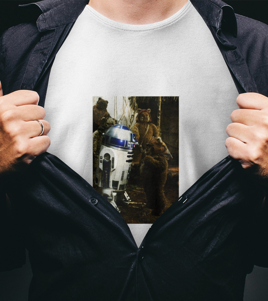 Star Wars R2 D2 Where Do They Hide The Cookies Ewoks T-Shirt