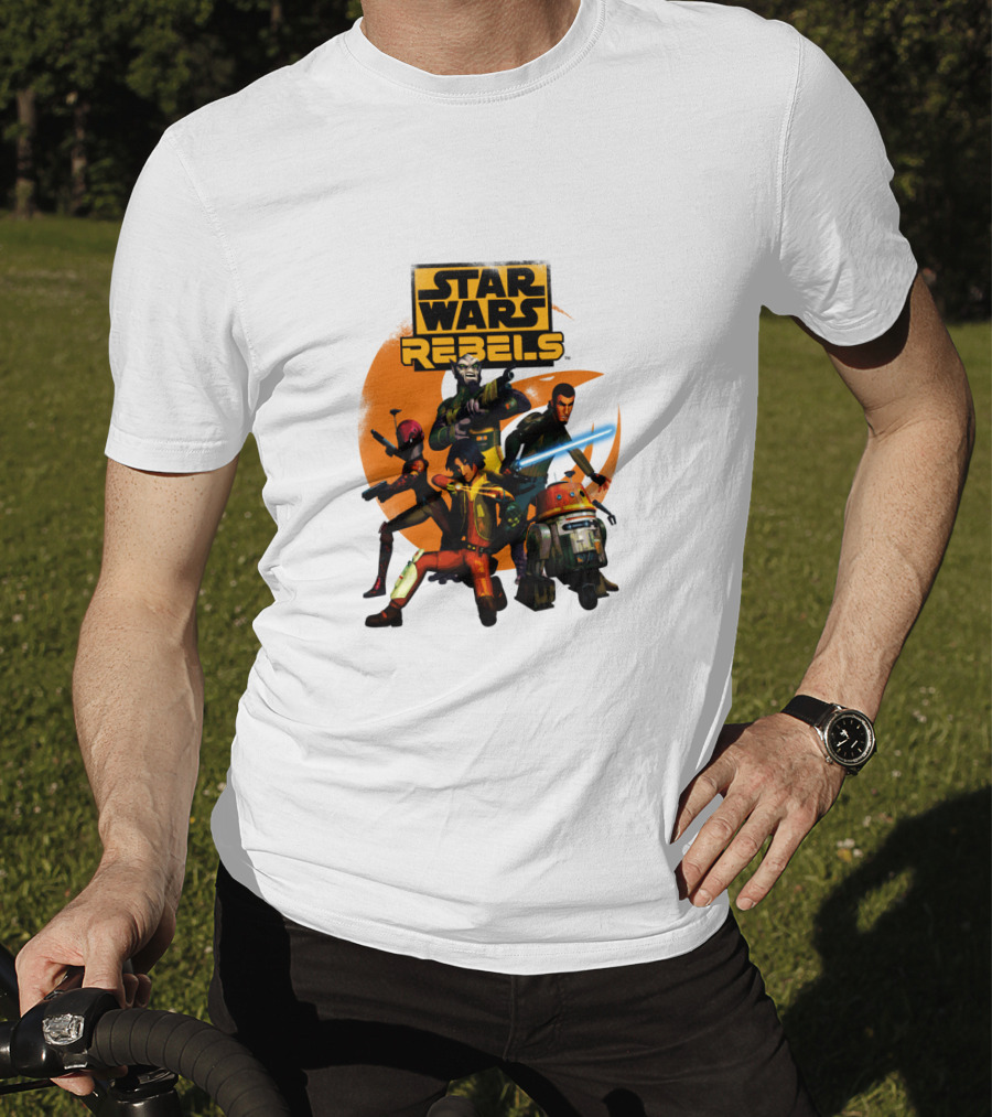 Star Wars Rebels The Good Guys Characters Group Action Scene T-Shirt