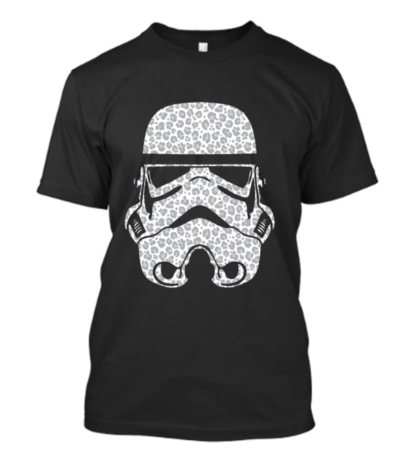 Stormtrooper Helmet Cheetah Pattern Fill T-Shirt
