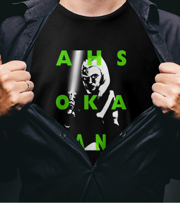 Ahsoka Tano The Clone Wars Green Text Overlay T-Shirt