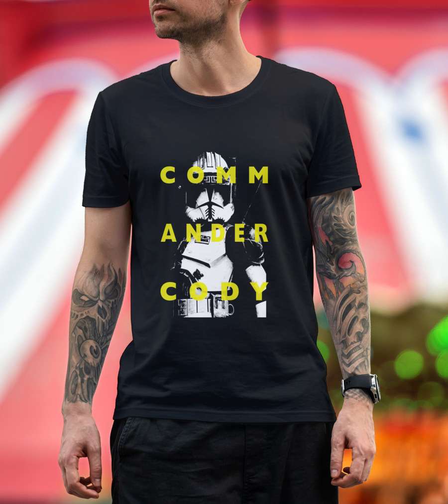 Commander Cody The Clone Wars Text Overlay T-Shirt