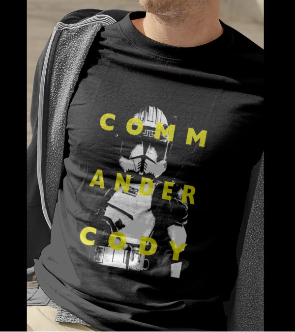 Commander Cody The Clone Wars Text Overlay T-Shirt