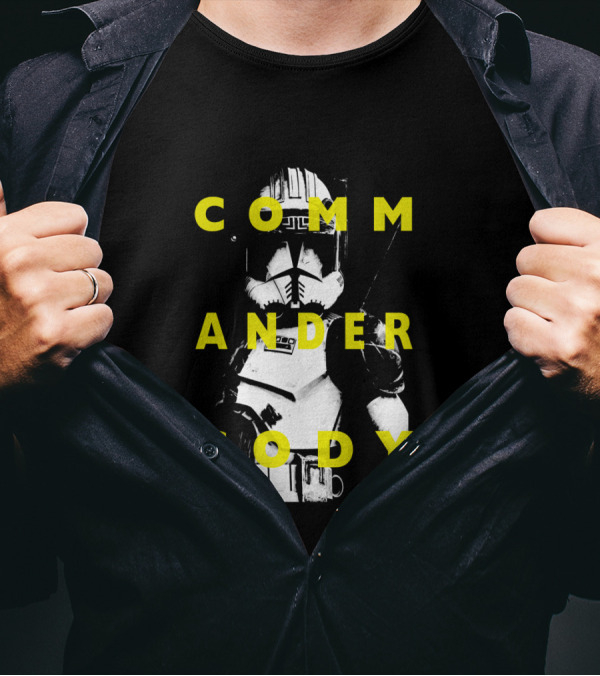 Commander Cody The Clone Wars Text Overlay T-Shirt