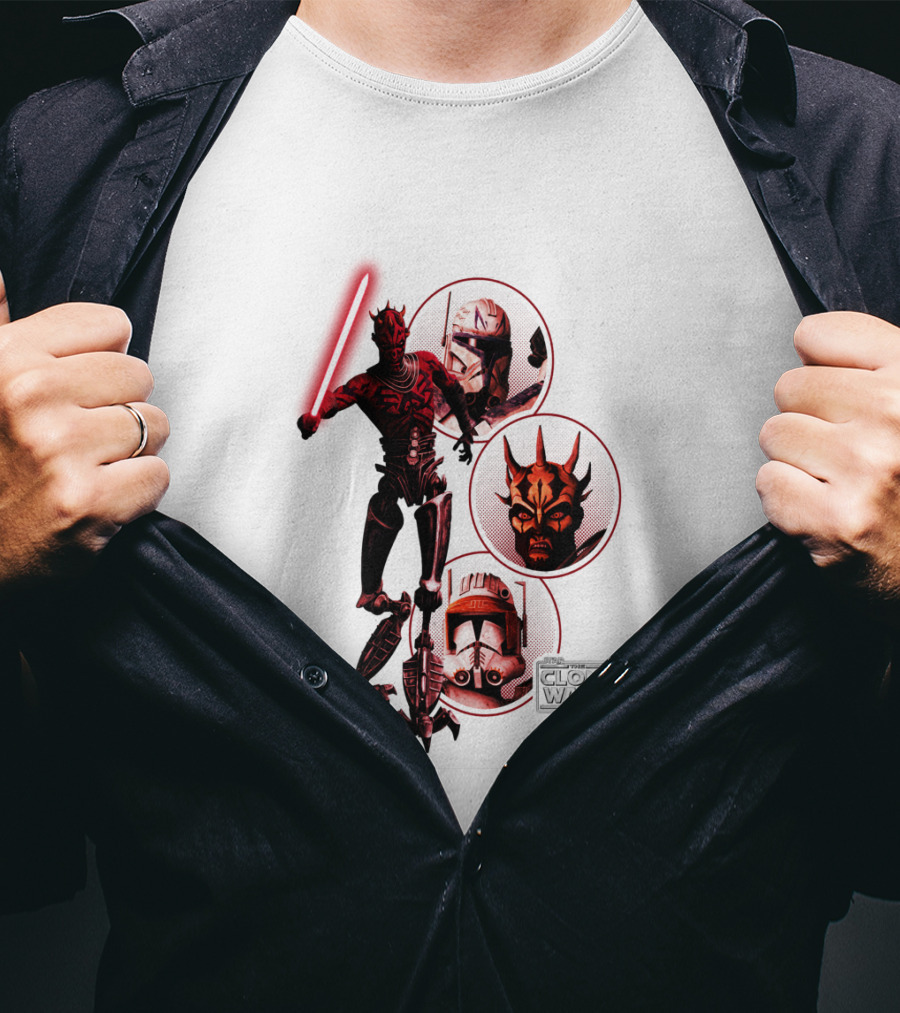 Star Wars The Clone Wars Dark Side Maul And Troopers T-Shirt