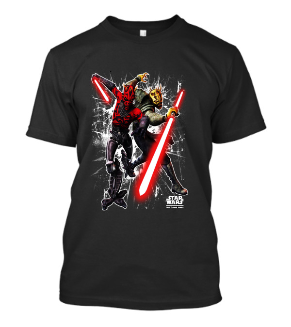 Star Wars The Clone Wars Darth Maul And Savage Opress Lightsaber Battle T-Shirt