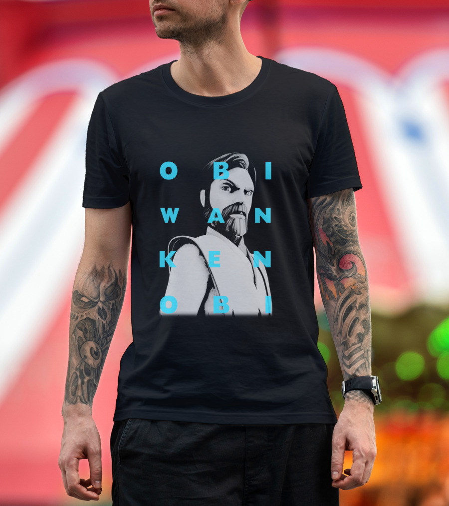 Obi Wan Kenobi Text Overlay The Clone Wars T-Shirt