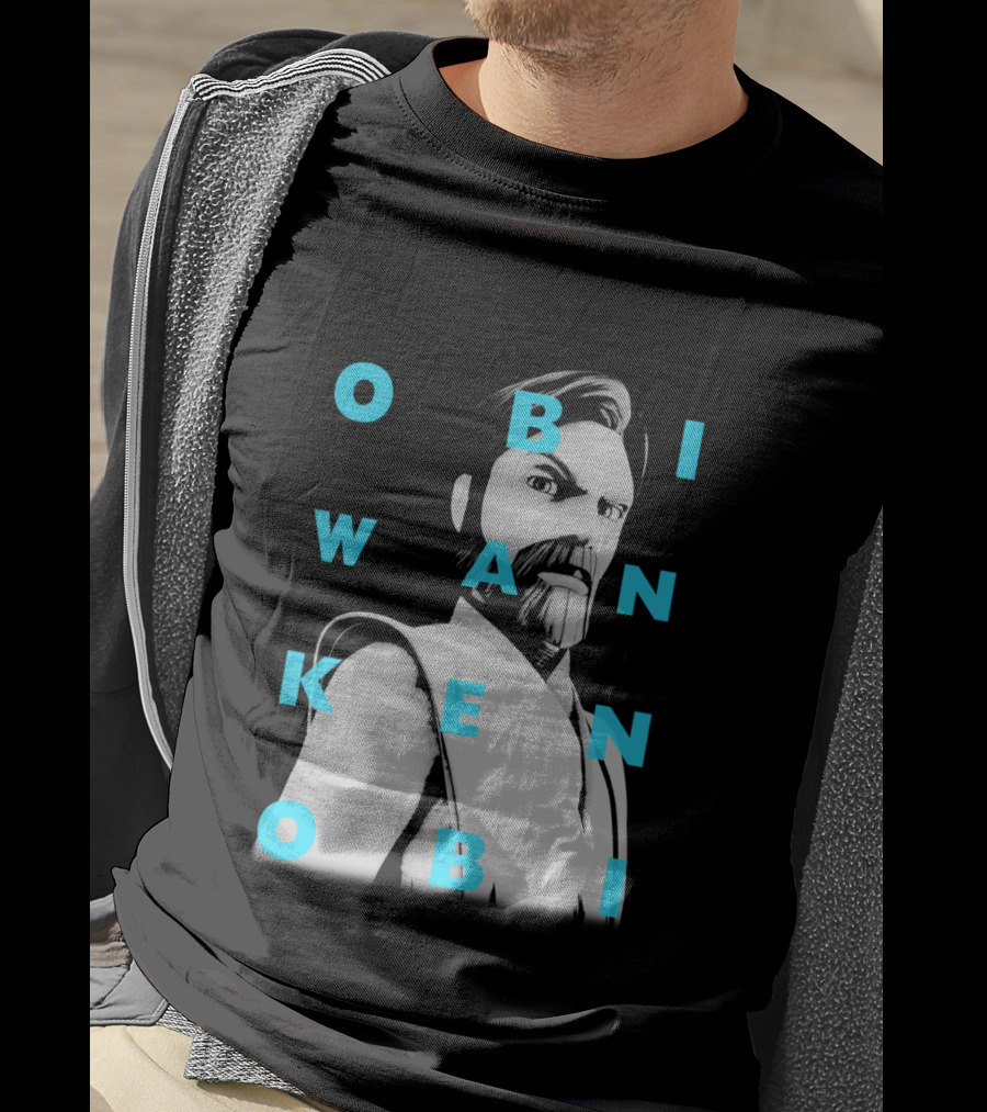 Obi Wan Kenobi Text Overlay The Clone Wars T-Shirt