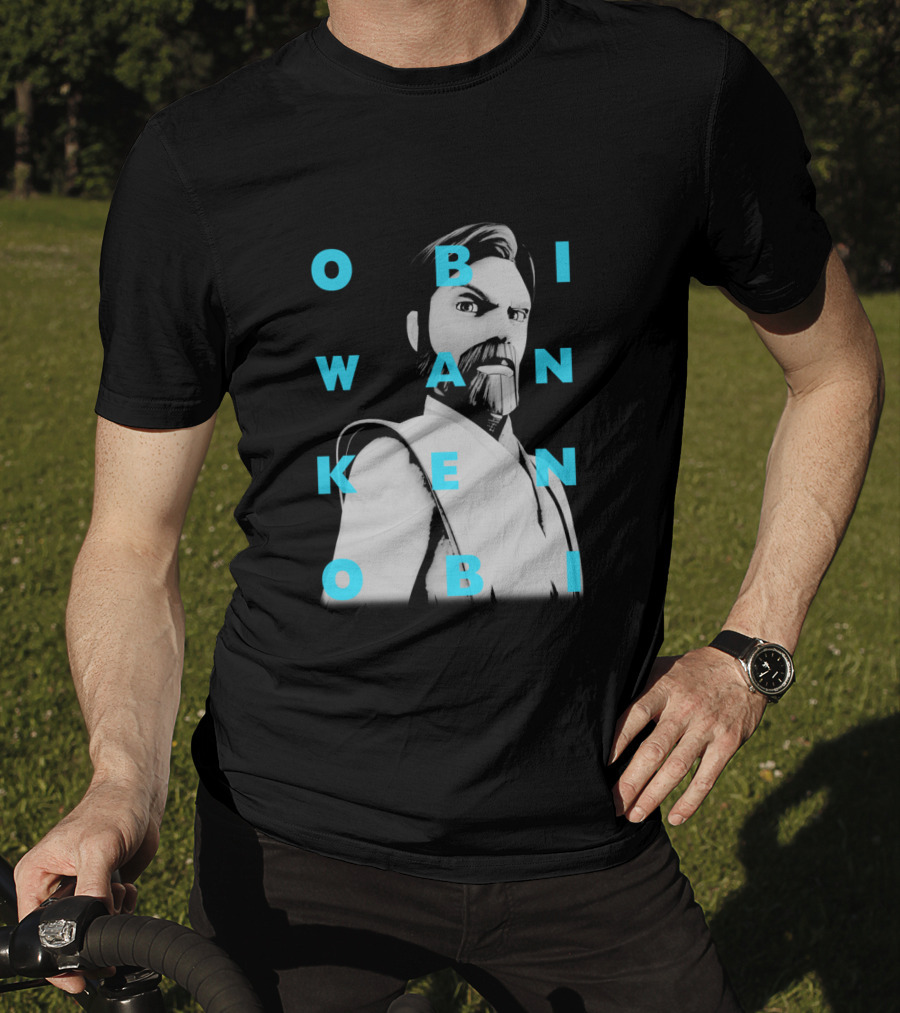 Obi Wan Kenobi Text Overlay The Clone Wars T-Shirt