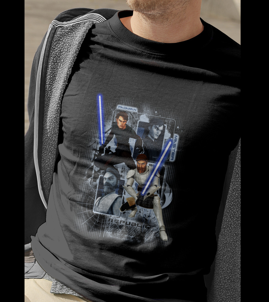 The Clone Wars Republic Padawan And Master Jedi Star Wars T-Shirt