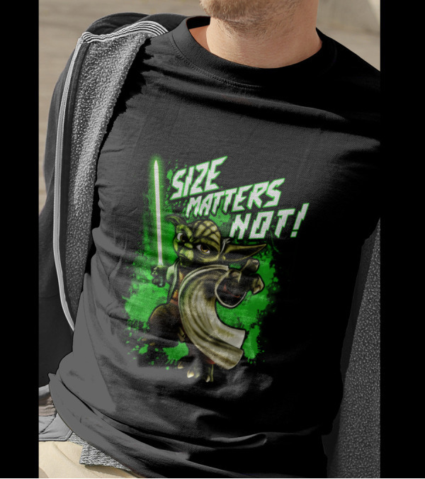 Yoda The Clone Wars Size Matters Not Light Saber Iconic T-Shirt