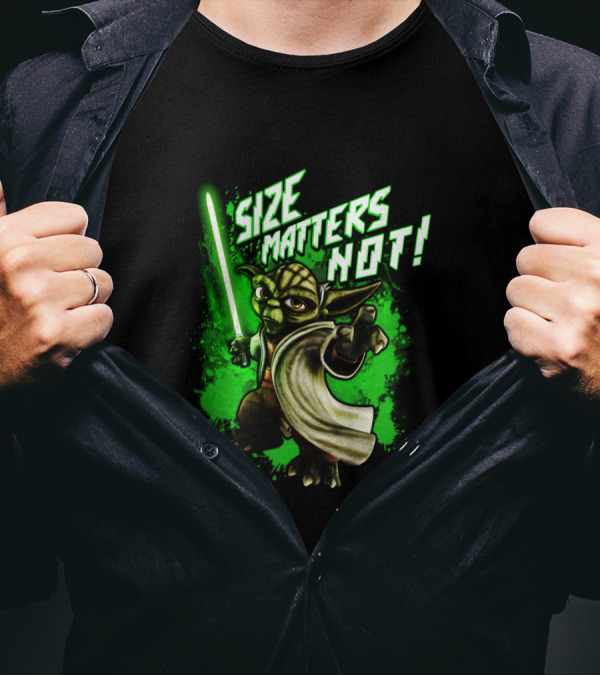 Yoda The Clone Wars Size Matters Not Light Saber Iconic T-Shirt