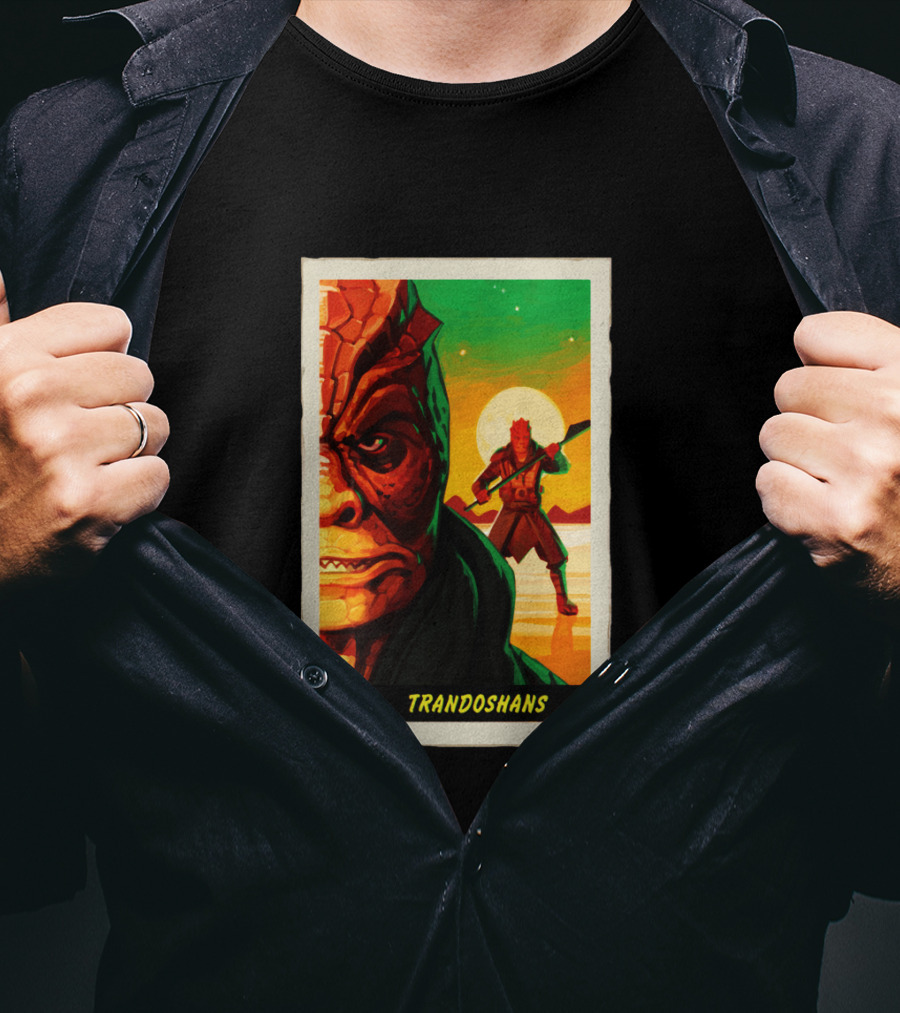 Trandoshans Mandalorian Trading Card Vintage T-Shirt