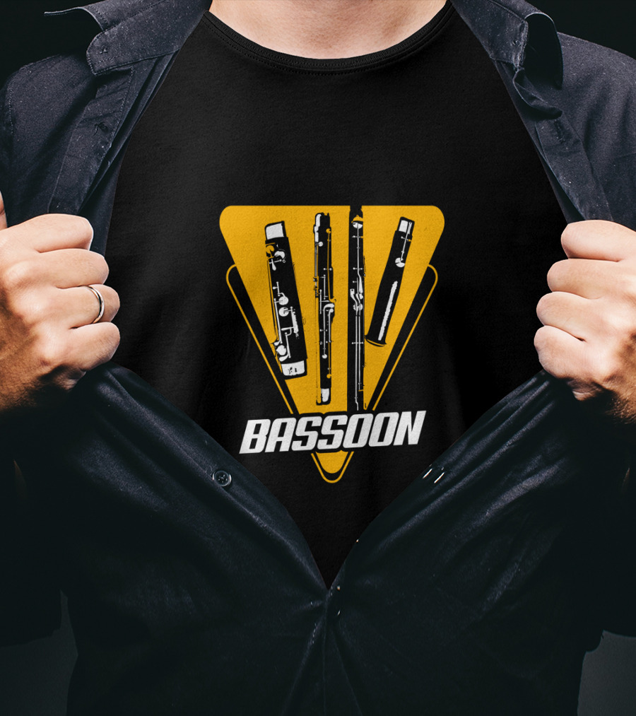 Bassoon Musical Instrument 80s 70s T-Shirt