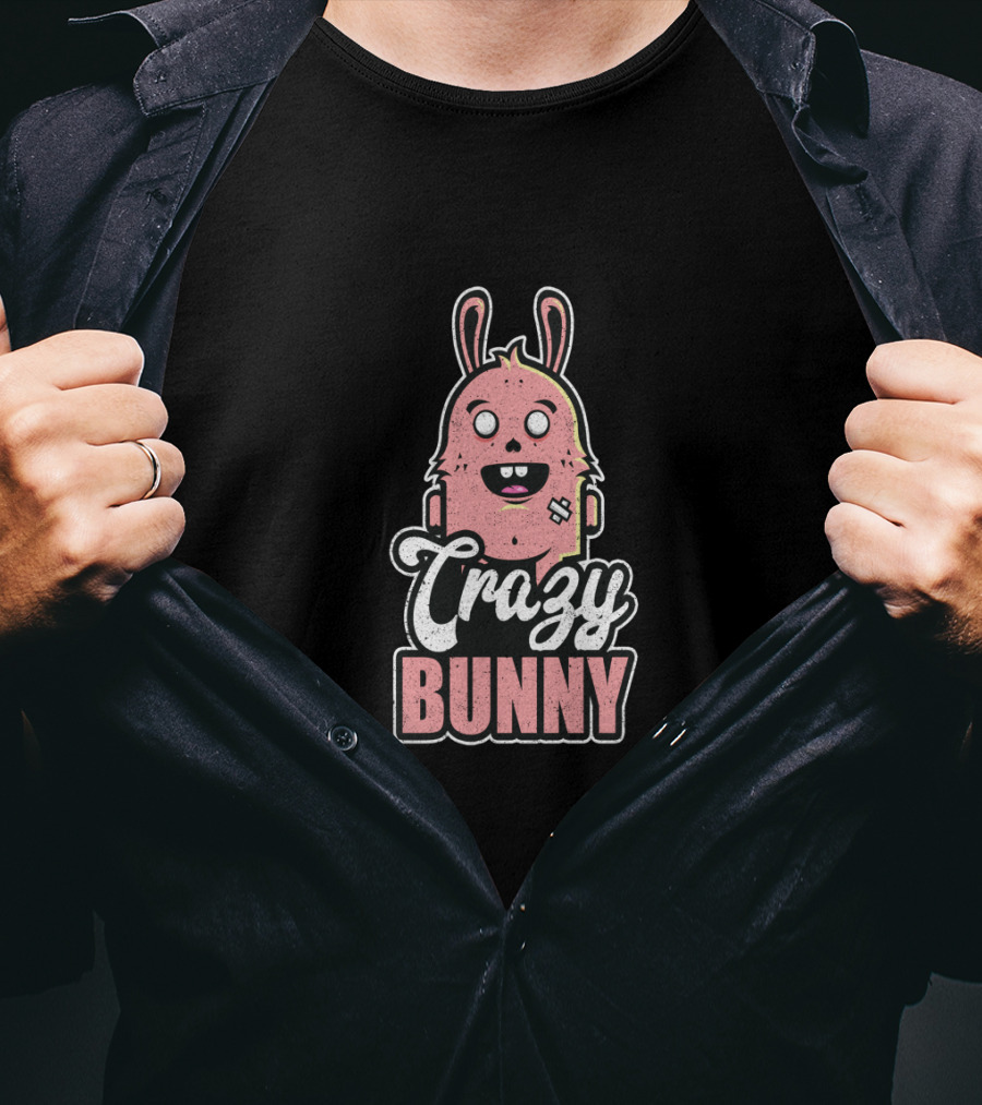 Crazy Bunny Funny Easter Holiday T-Shirt