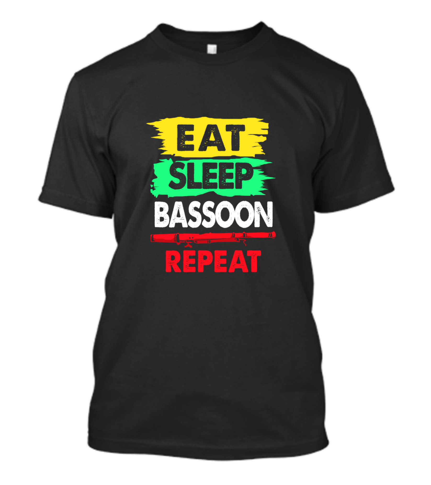 Eat Sleep Bassoon Repeat Colorful Musician Lifestyle T-Shirt