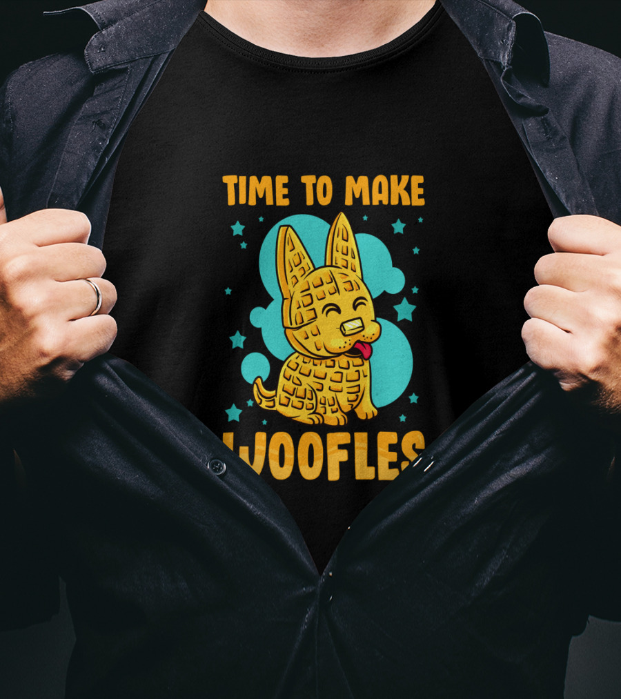 Time To Make Woofles Funny Waffles Dog T-Shirt