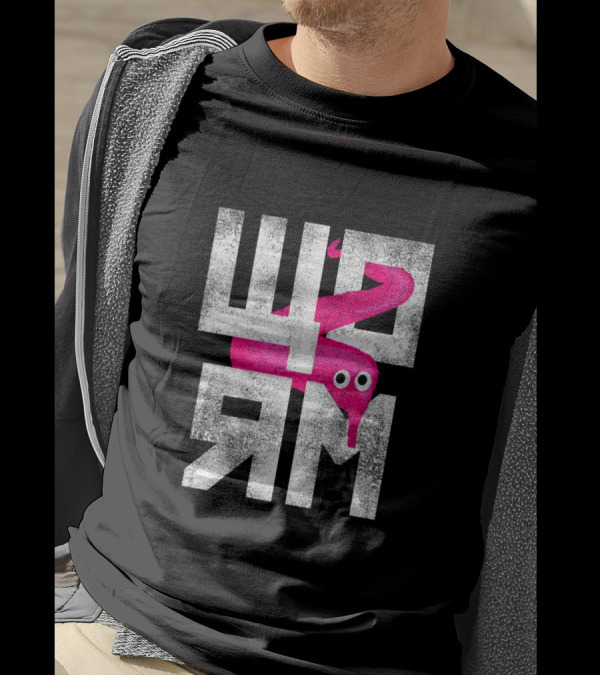Pink Worm On A String Meme Style WORM T-Shirt