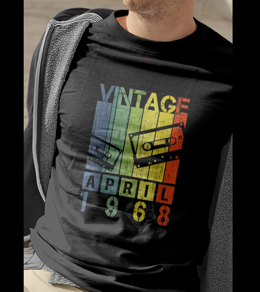 Vintage Mixtape April 1968 Cassette Retro T-Shirt