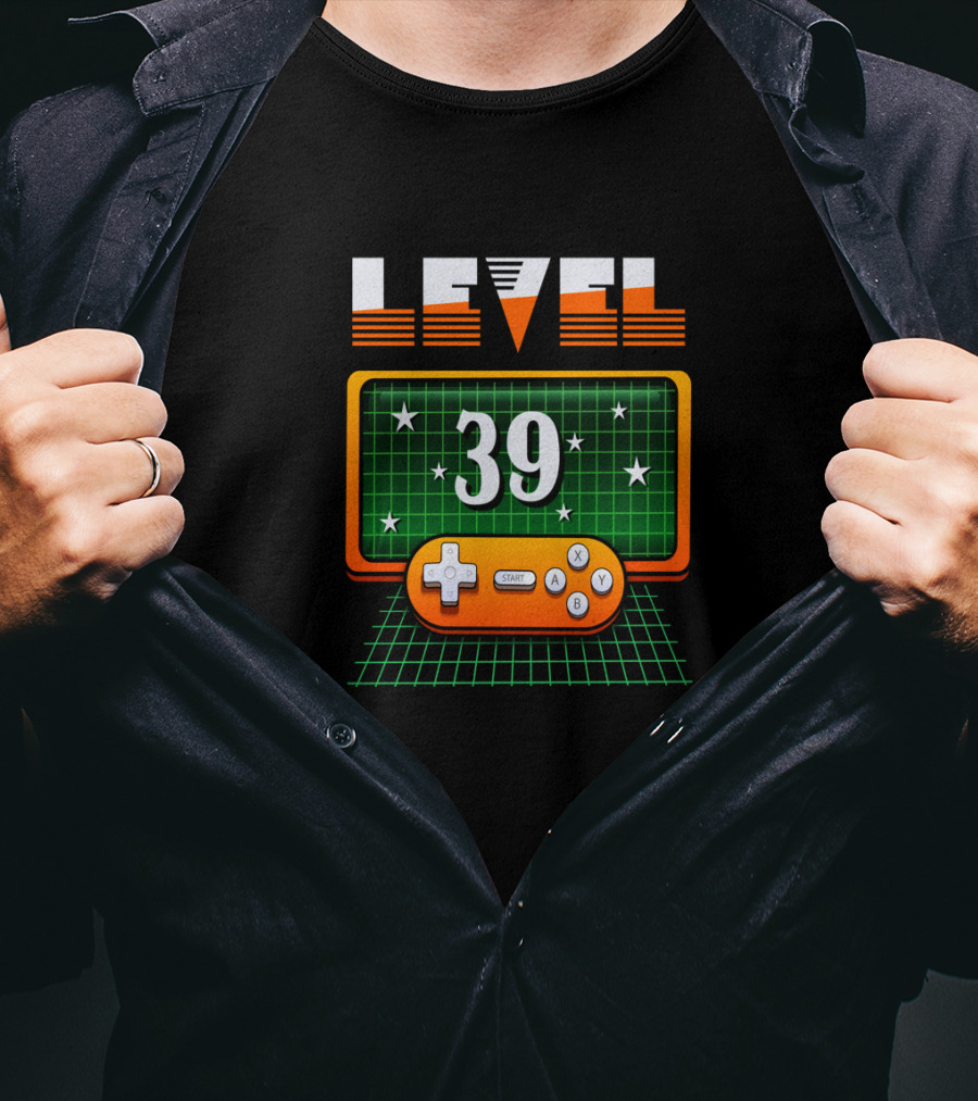 Level 39 Birthday Video Game Controller T-Shirt