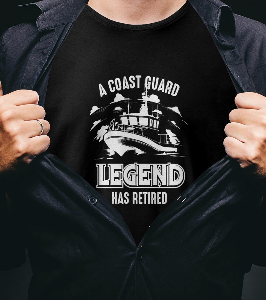 A Coast Guard Legend Has Retired Boat Scene T-Shirt