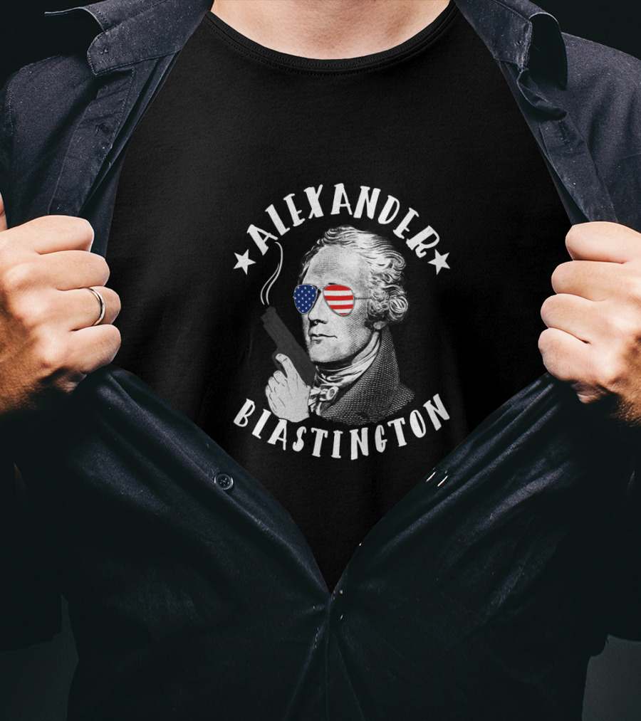 Alexander Blastington American Flag Sunglasses T-Shirt