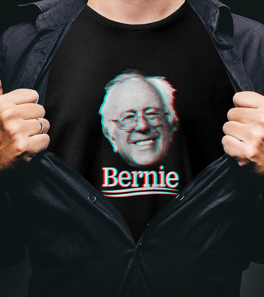 Bernie 3D Glasses Effect Smiling Face T-Shirt