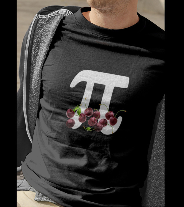 Cherry Pi Math Nerd Pie Dessert Lover Equation T-Shirt