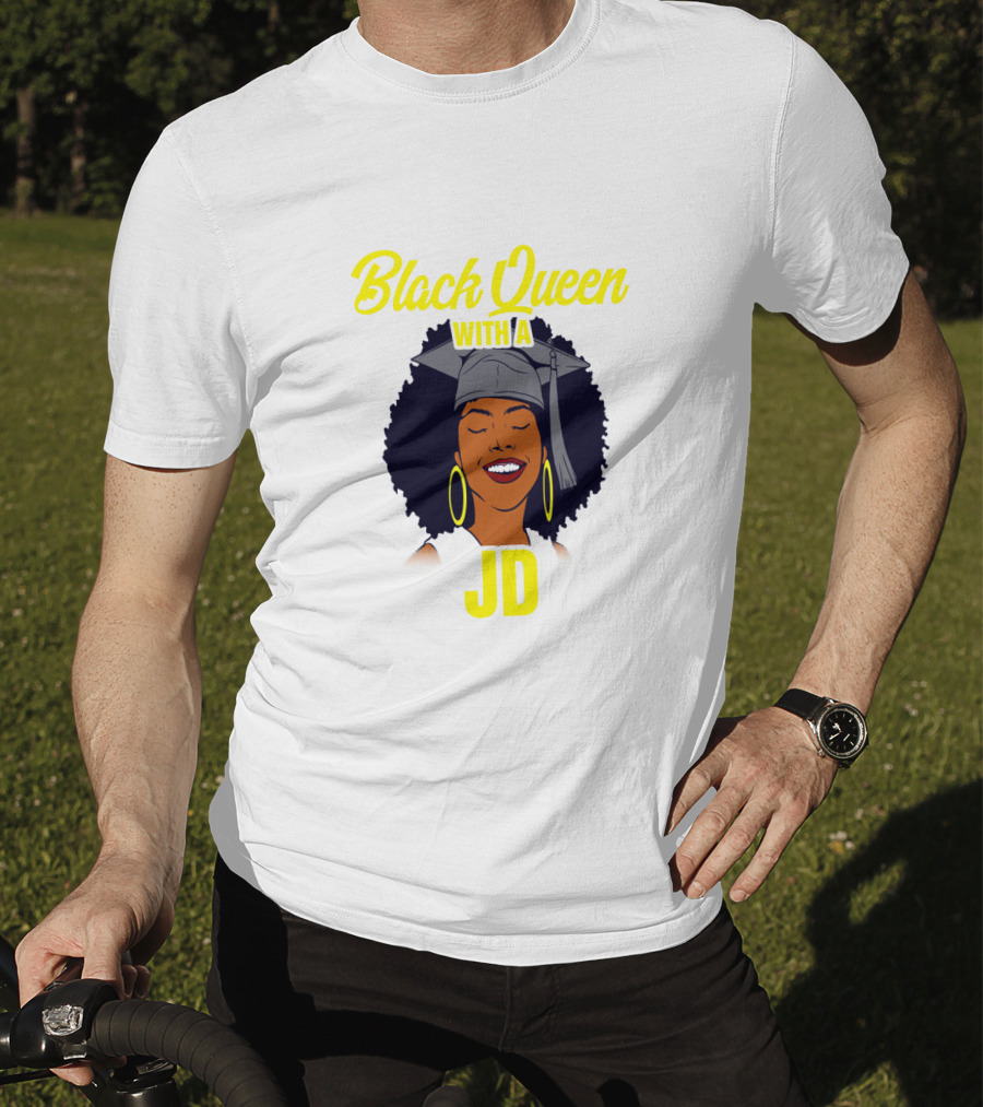 Black Queen With A JD African American Law School Graduation T-Shirt