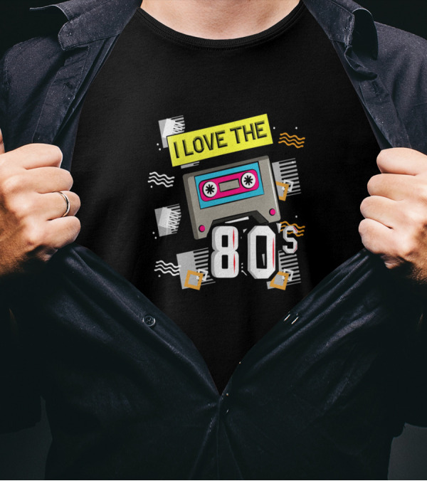 I Love The 80's Cassette Tape Retro Vibe T-Shirt