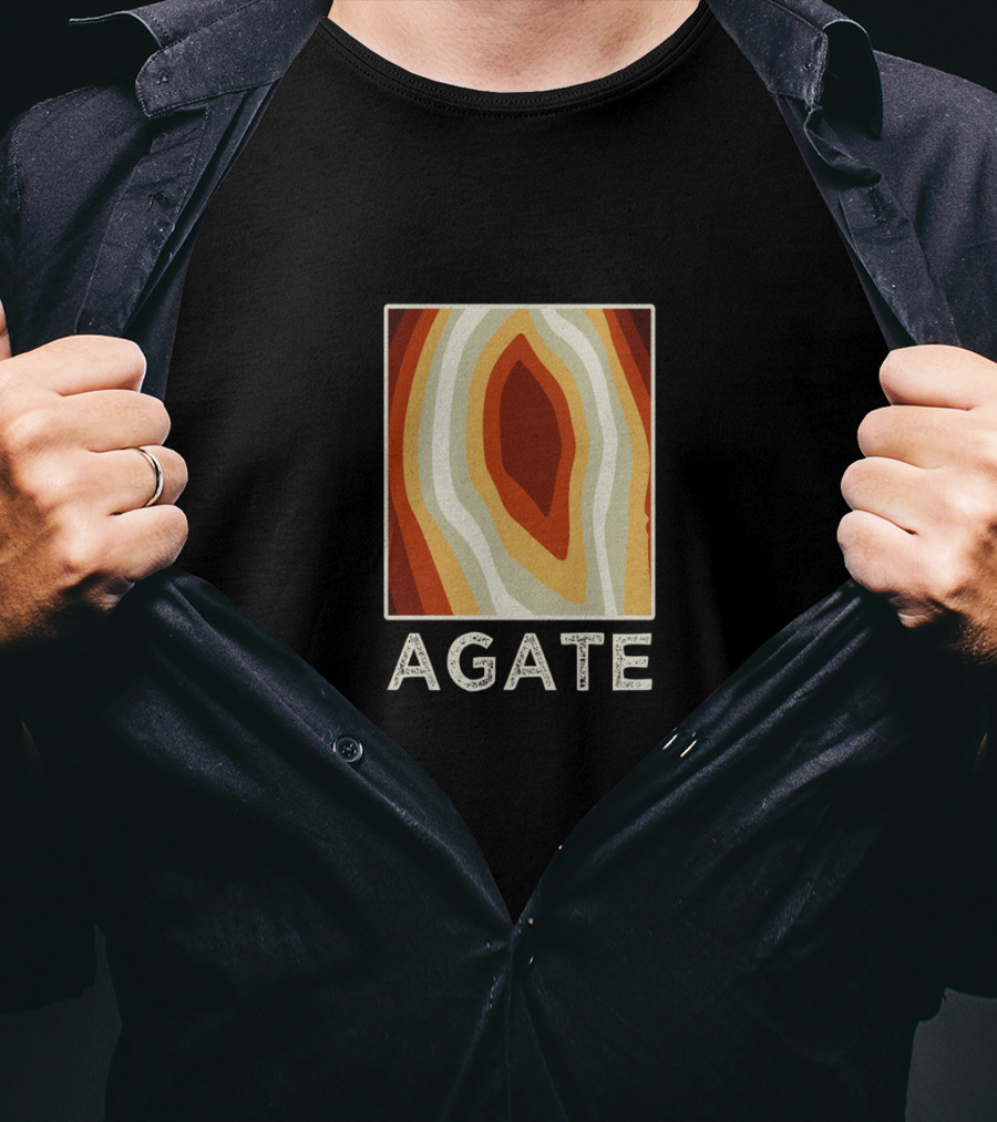 Agate Crystal Hunter Rock Collector Rockhound Paint Agates T-Shirt
