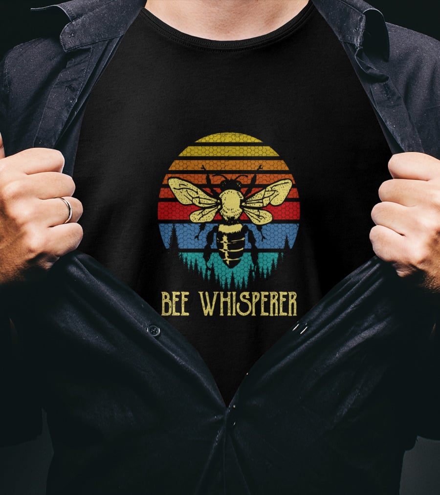 Bee Whisperer Retro Vintage Beekeeper Beekeeping Honey T-Shirt